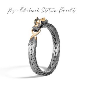 John Hardy Naga Blackened station bracelet